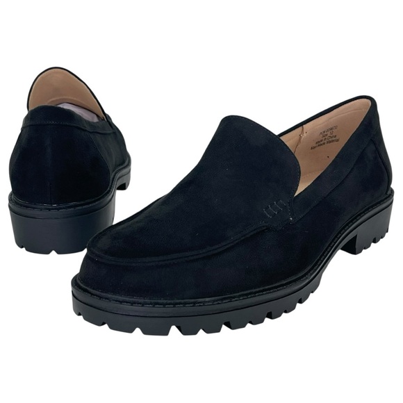 Journee Collection Erika Black Microsuede Womens Loafers Size 12M - Picture 7 of 9